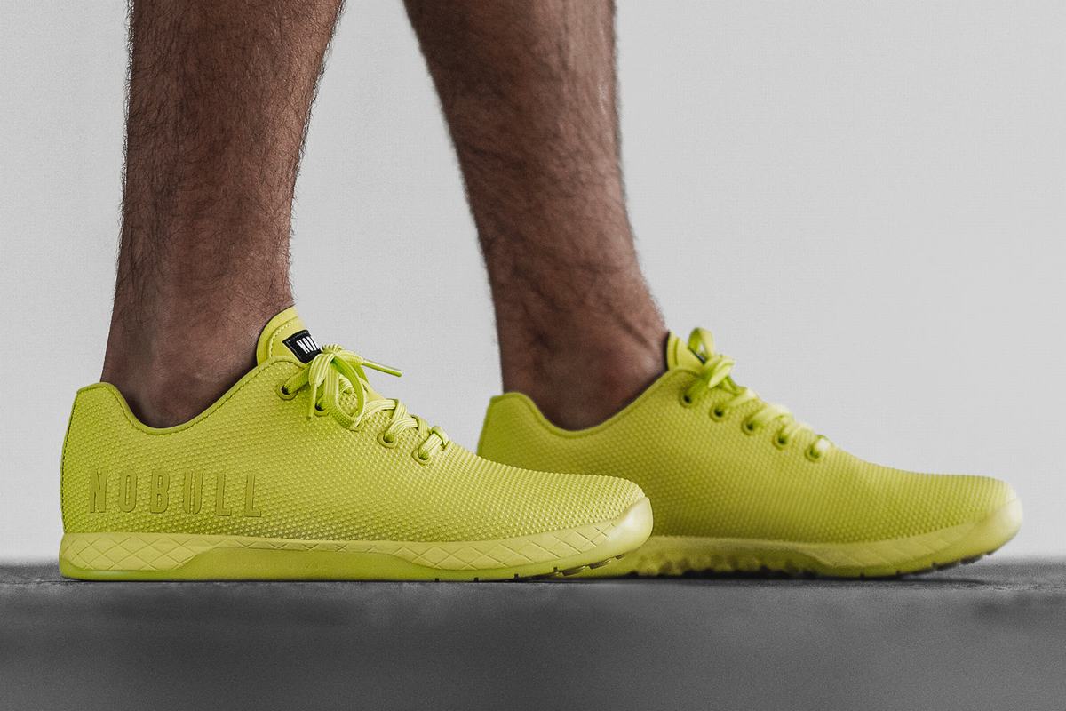 Basket Nobull Superfabric Neon Trainer Homme Vert Clair | PD7053619