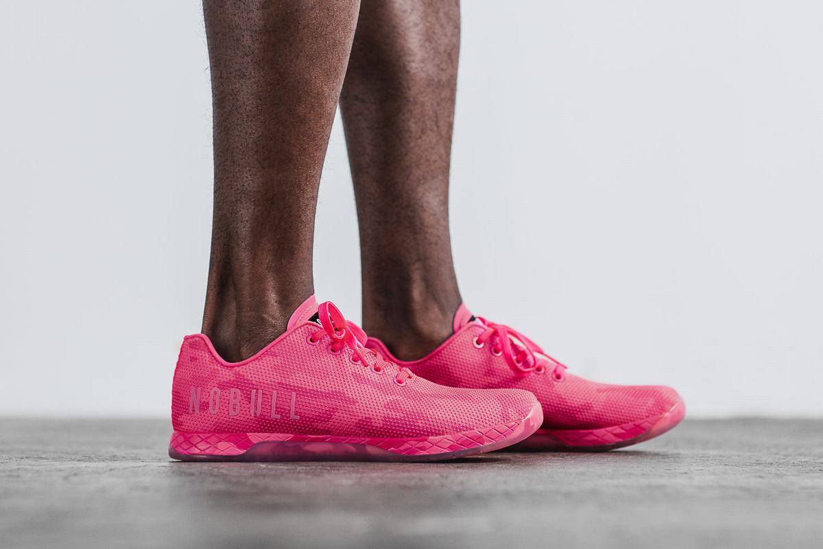 Basket Nobull Superfabric Neon Trainer Homme Rose Camouflage | YI9286375