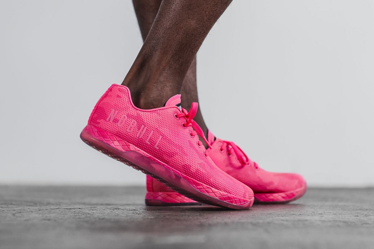 Basket Nobull Superfabric Neon Trainer Homme Rose Camouflage | YI9286375