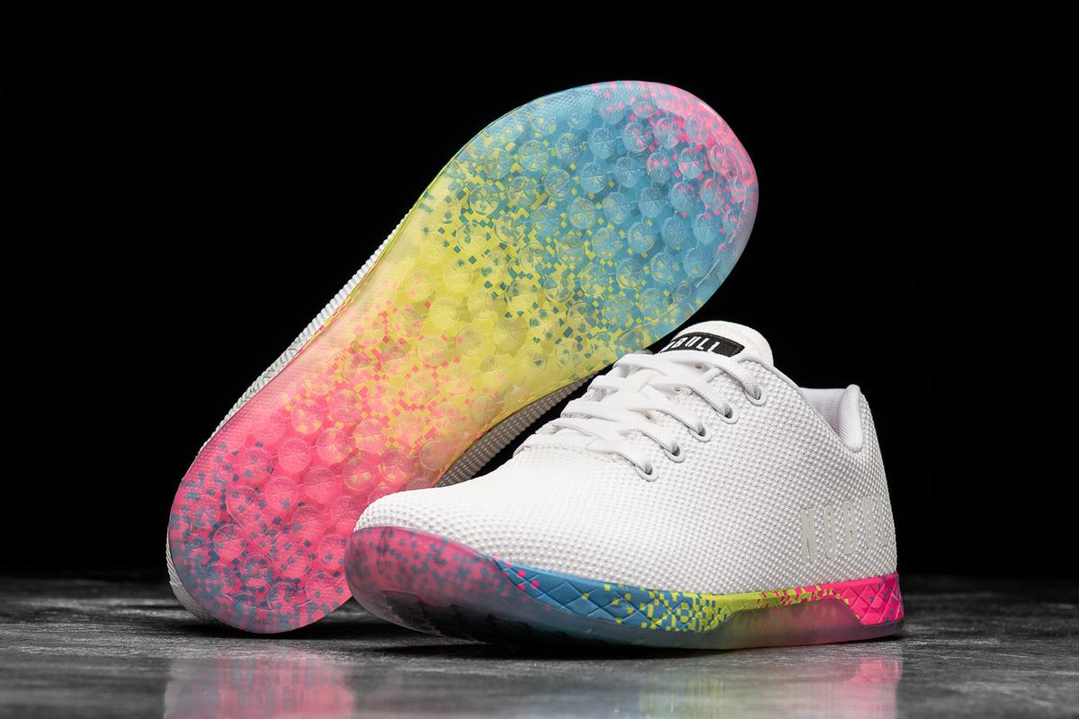 Basket Nobull Superfabric Neon Trainer Homme Blanche | ZC7640183