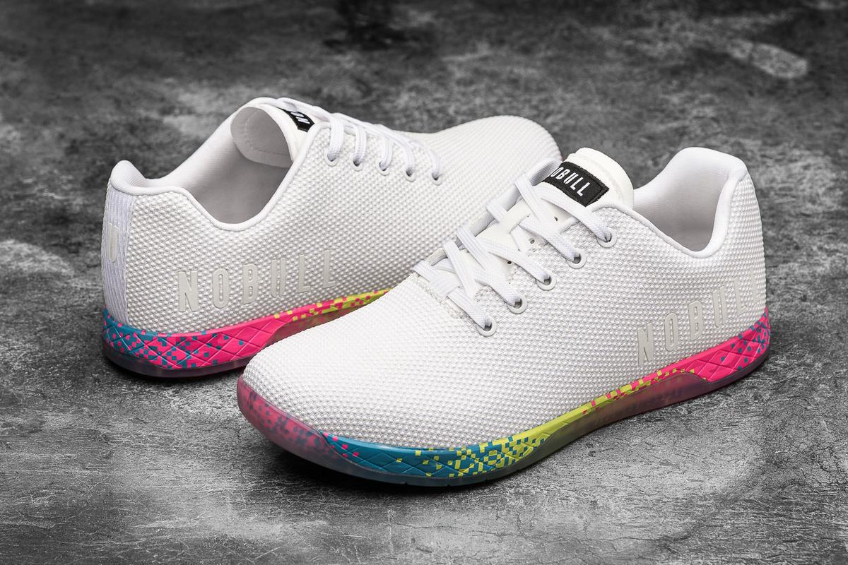 Basket Nobull Superfabric Neon Trainer Homme Blanche | ZC7640183