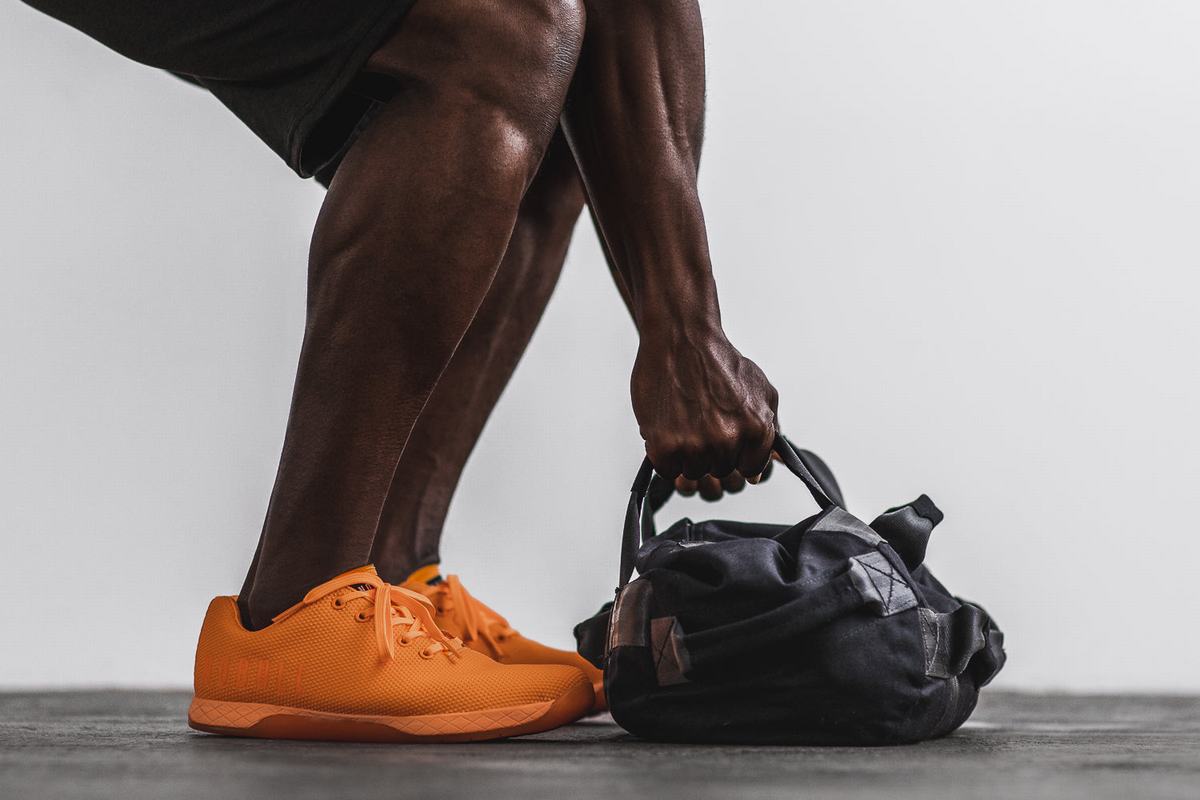 Basket Nobull Superfabric Neon Trainer Homme Orange | ZQ9728610
