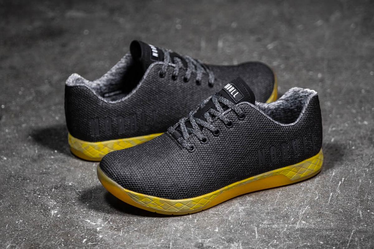 Basket Nobull Superfabric Trainer Femme Noir Jaune | BI8215374