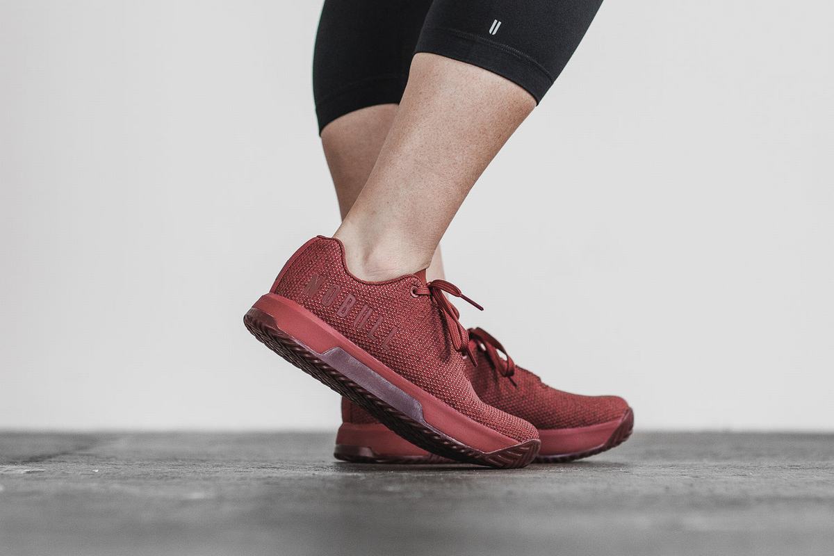 Basket Nobull Superfabric Trainer Femme Rouge Foncé | BK1689207