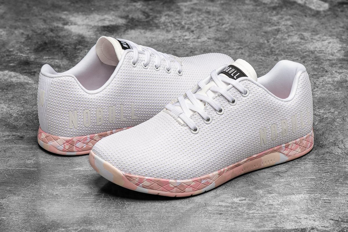 Basket Nobull Superfabric Trainer Femme Blanche Rose | CB2169534