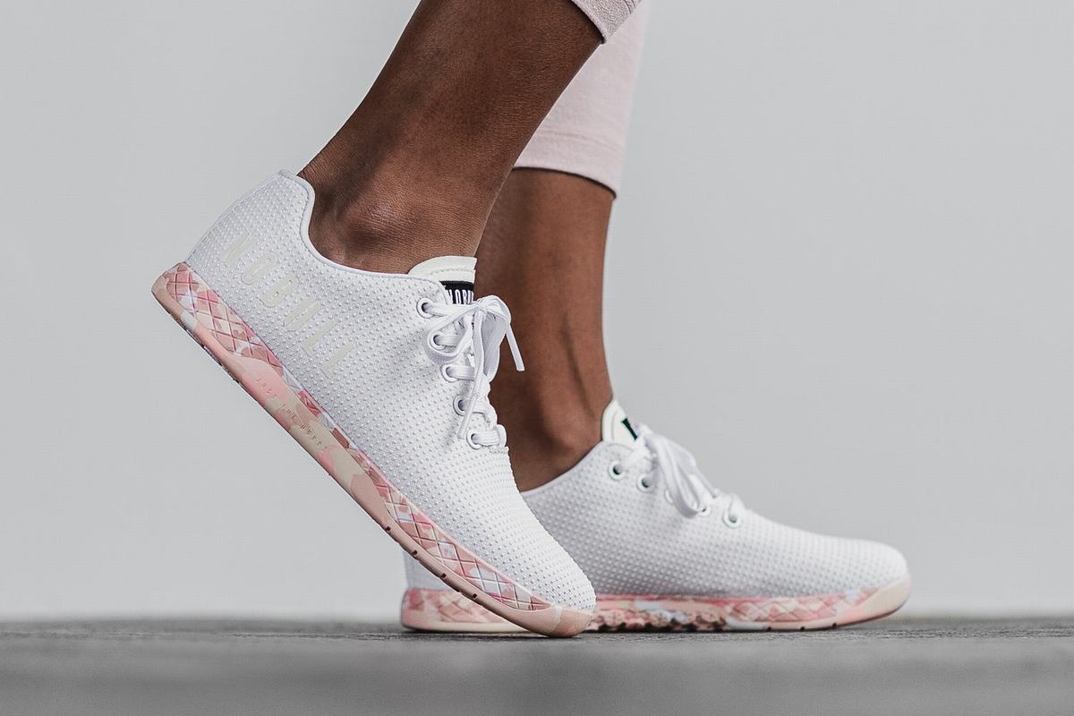 Basket Nobull Superfabric Trainer Femme Blanche Rose | CB2169534