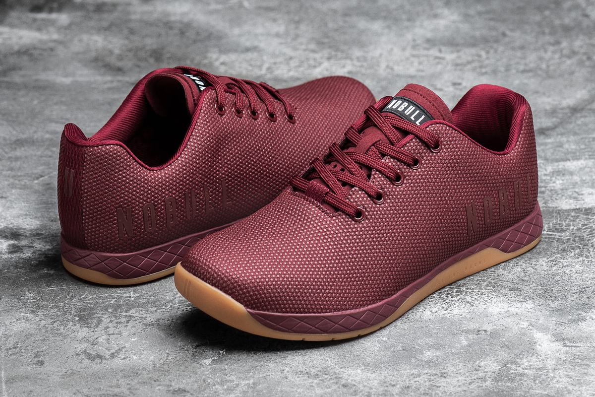 Basket Nobull Superfabric Trainer Femme Rouge Foncé | CJ3981450
