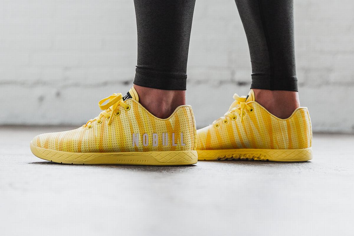 Basket Nobull Superfabric Trainer Femme Jaune | EU1389427