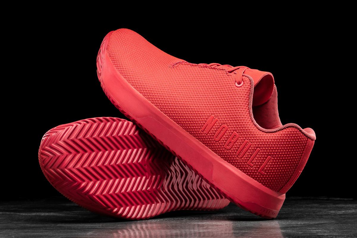 Basket Nobull Superfabric Trainer Femme Rouge Clair | FJ2613948