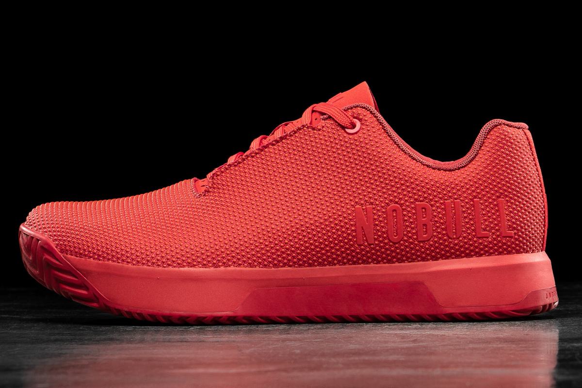 Basket Nobull Superfabric Trainer Femme Rouge Clair | FJ2613948