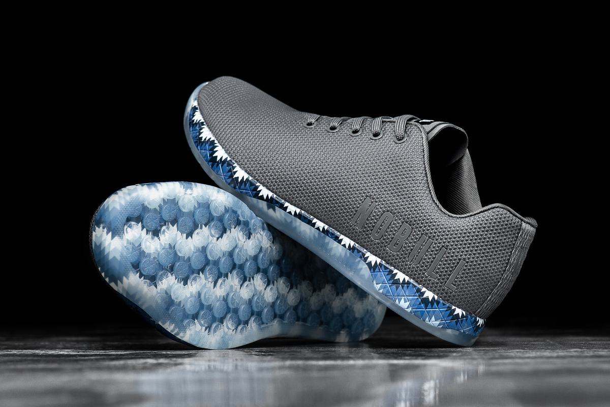 Basket Nobull Superfabric Trainer Femme Grise Foncé Bleu | IH3925164