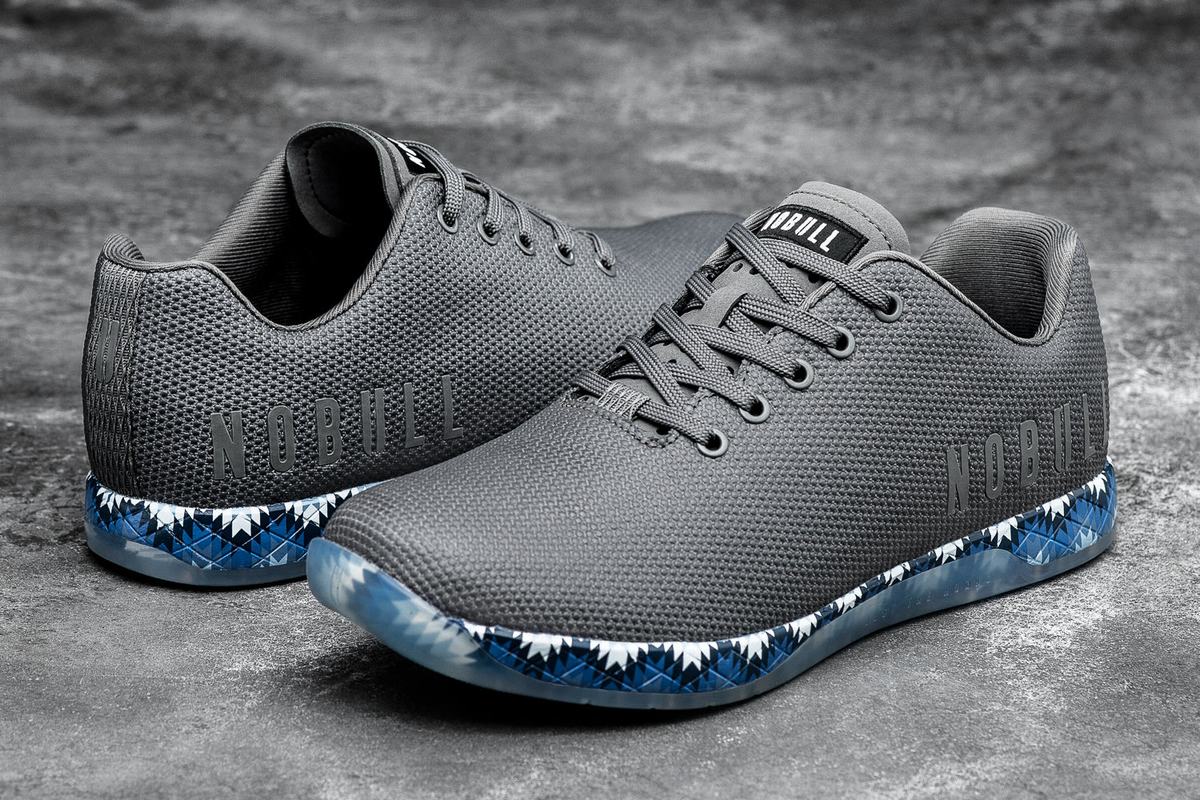 Basket Nobull Superfabric Trainer Femme Grise Foncé Bleu | IH3925164
