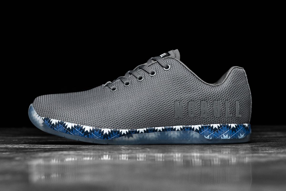 Basket Nobull Superfabric Trainer Femme Grise Foncé Bleu | IH3925164