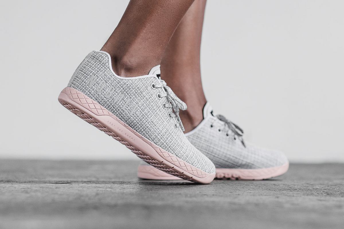 Basket Nobull Superfabric Trainer Femme Blanche Rose | LF1368950