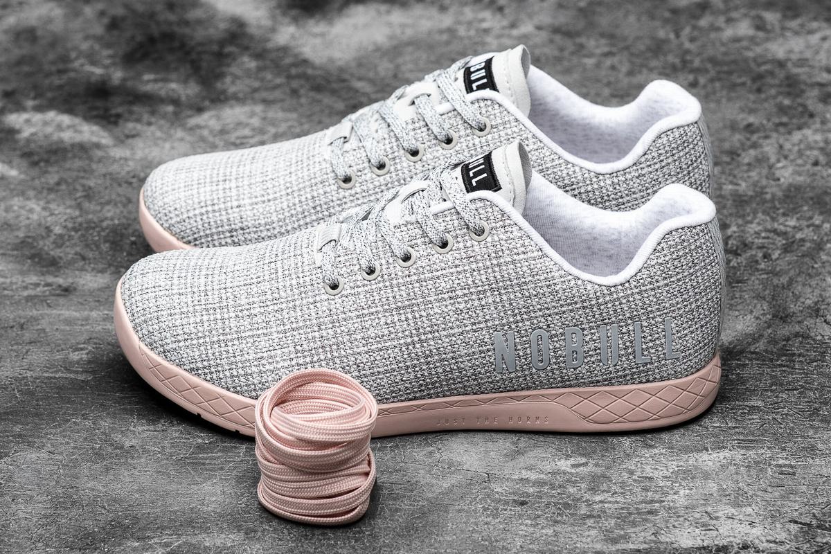 Basket Nobull Superfabric Trainer Femme Blanche Rose | LF1368950