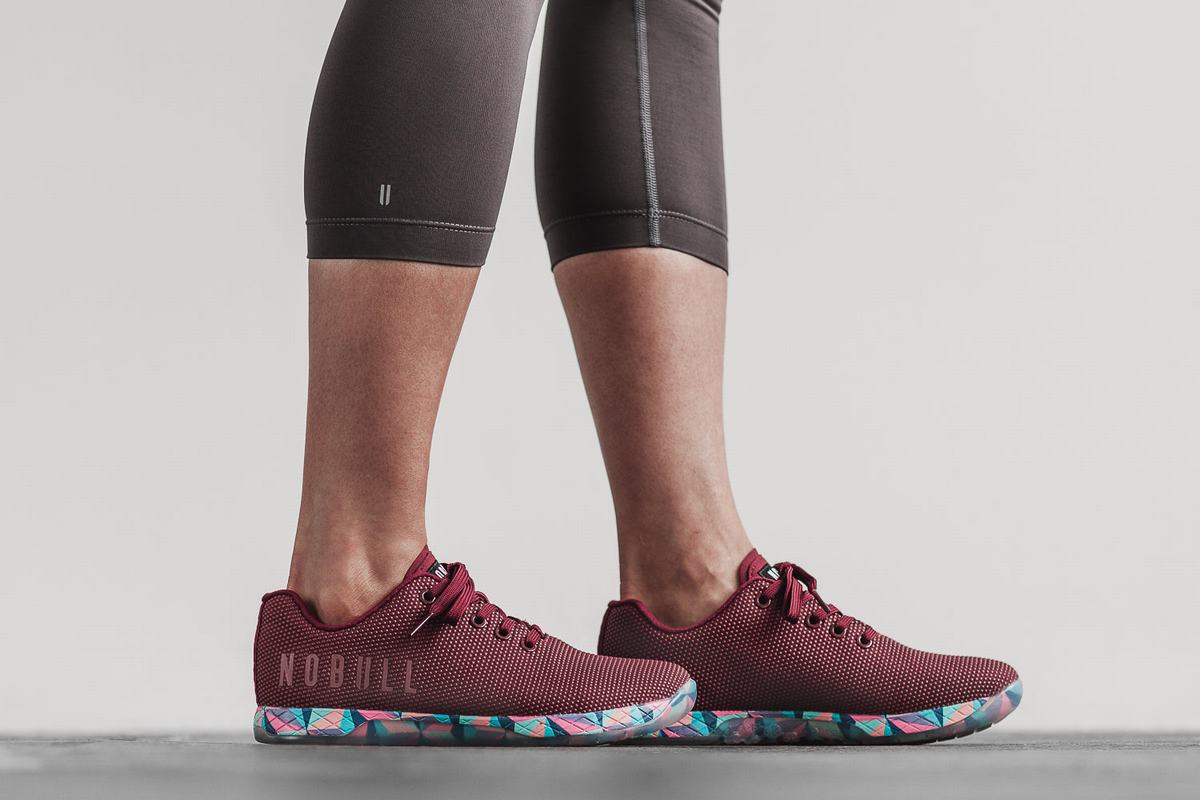 Basket Nobull Superfabric Trainer Femme Rouge Foncé | MH4289103