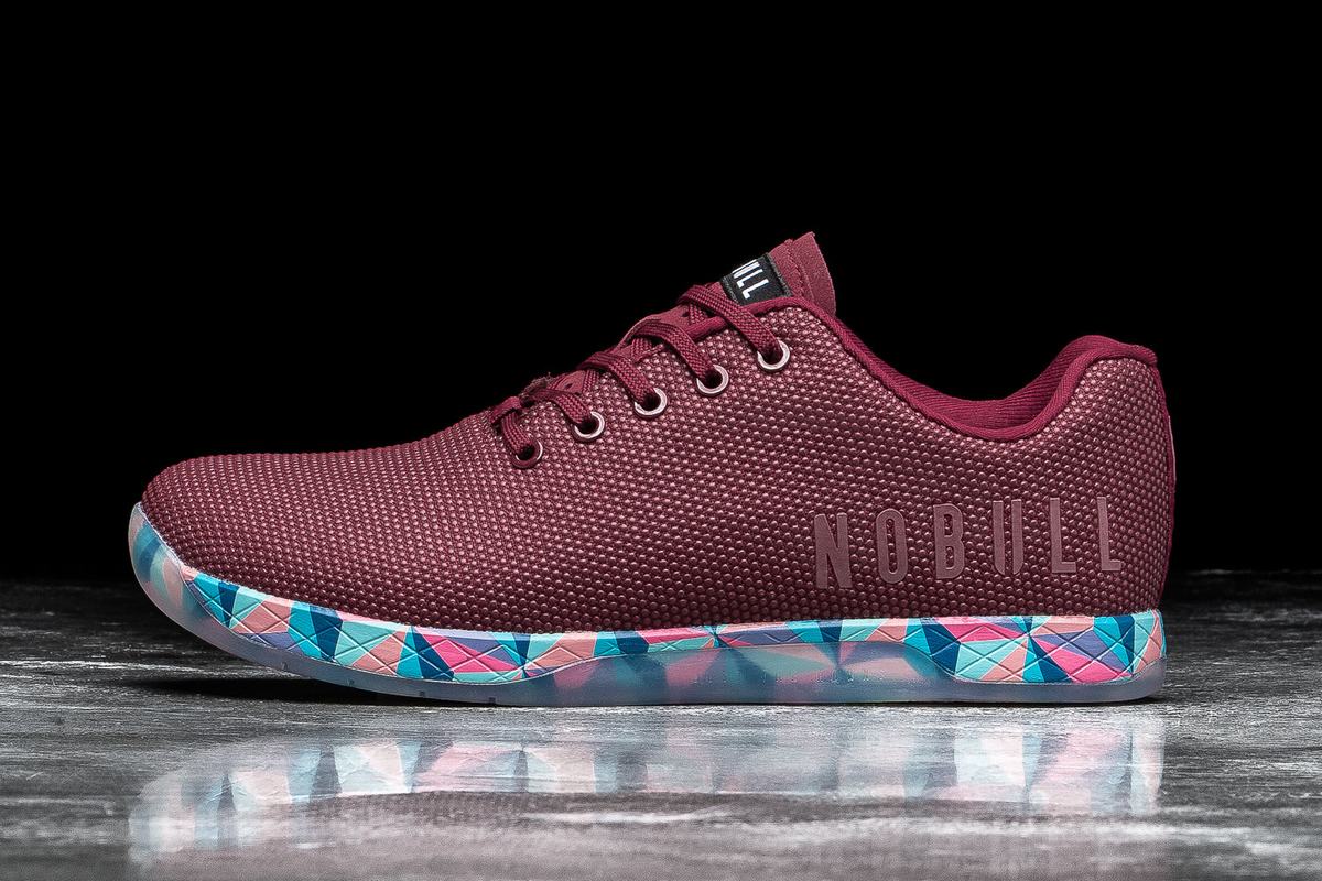 Basket Nobull Superfabric Trainer Femme Rouge Foncé | MH4289103