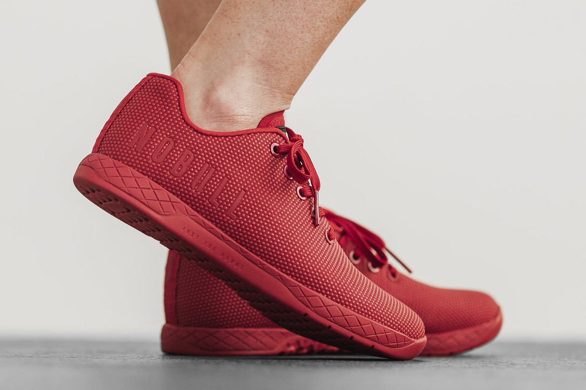 Basket Nobull Superfabric Trainer Femme Rouge | MO4067892