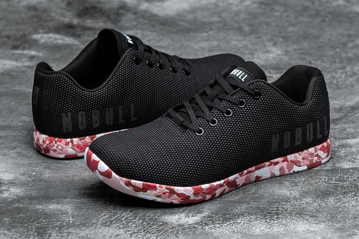 Basket Nobull Superfabric Trainer Femme Noir Rouge | SR0715692