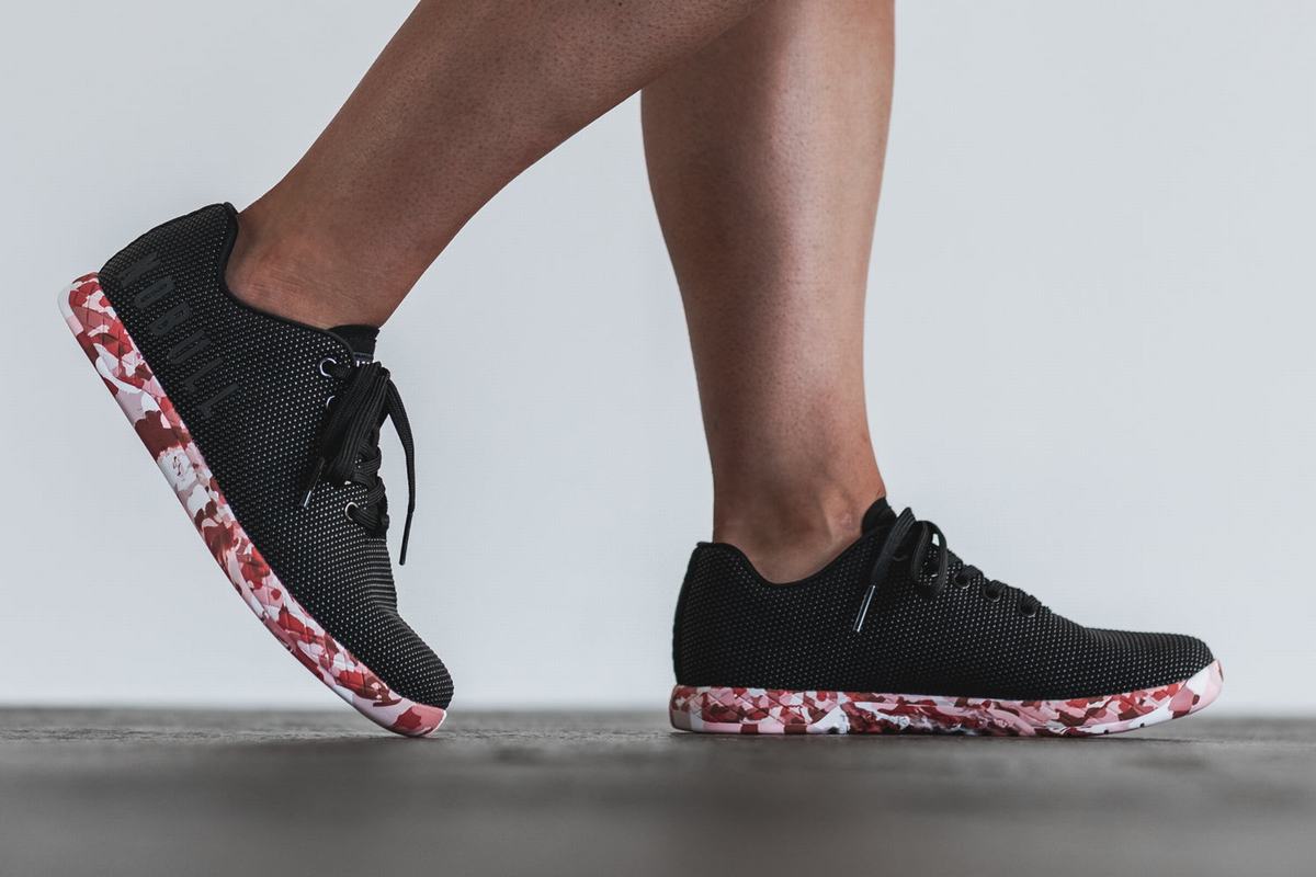 Basket Nobull Superfabric Trainer Femme Noir Rouge | SR0715692
