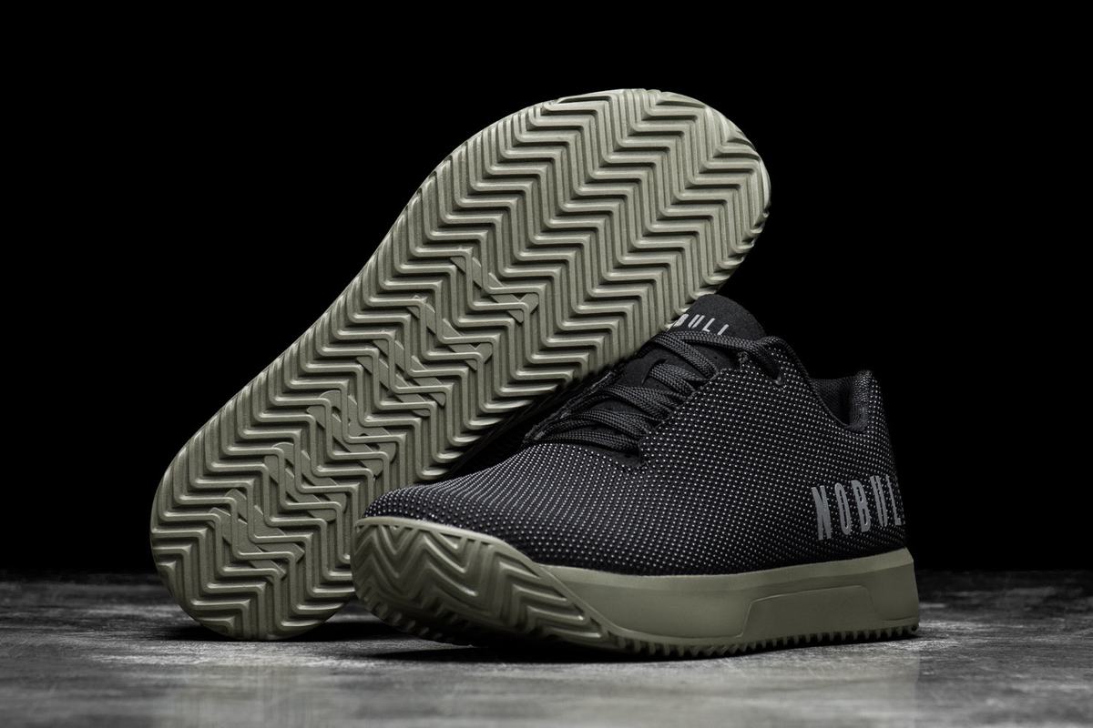 Basket Nobull Superfabric Trainer Femme Noir Vert Foncé | ZG6251479