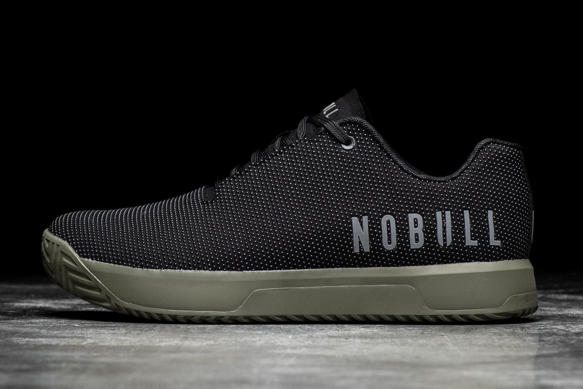 Basket Nobull Superfabric Trainer Femme Noir Vert Foncé | ZG6251479