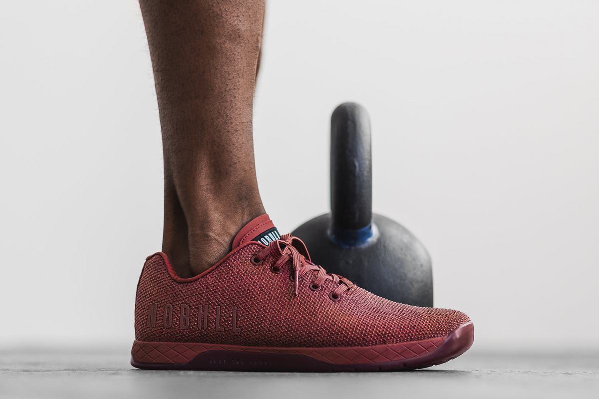 Basket Nobull Superfabric Trainer Homme Rouge Foncé | CV4825361