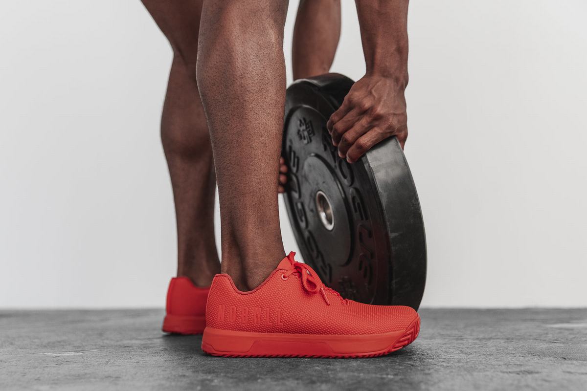 Basket Nobull Superfabric Trainer Homme Rouge Clair | IA2745930