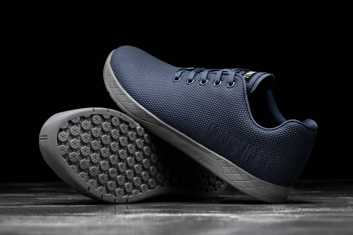 Basket Nobull Superfabric Trainer Homme Bleu Marine Grise Foncé | KG1972068