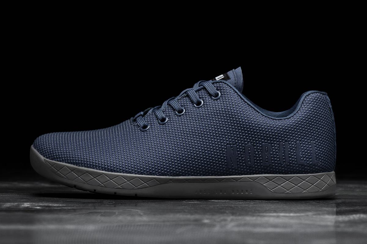 Basket Nobull Superfabric Trainer Homme Bleu Marine Grise Foncé | KG1972068