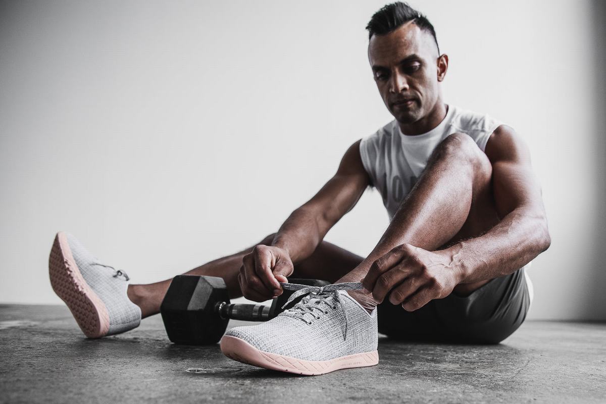 Basket Nobull Superfabric Trainer Homme Blanche Rose | LH0953678