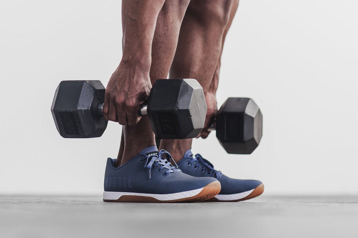 Basket Nobull Superfabric Trainer Homme Indigo Blanche | MC3160249