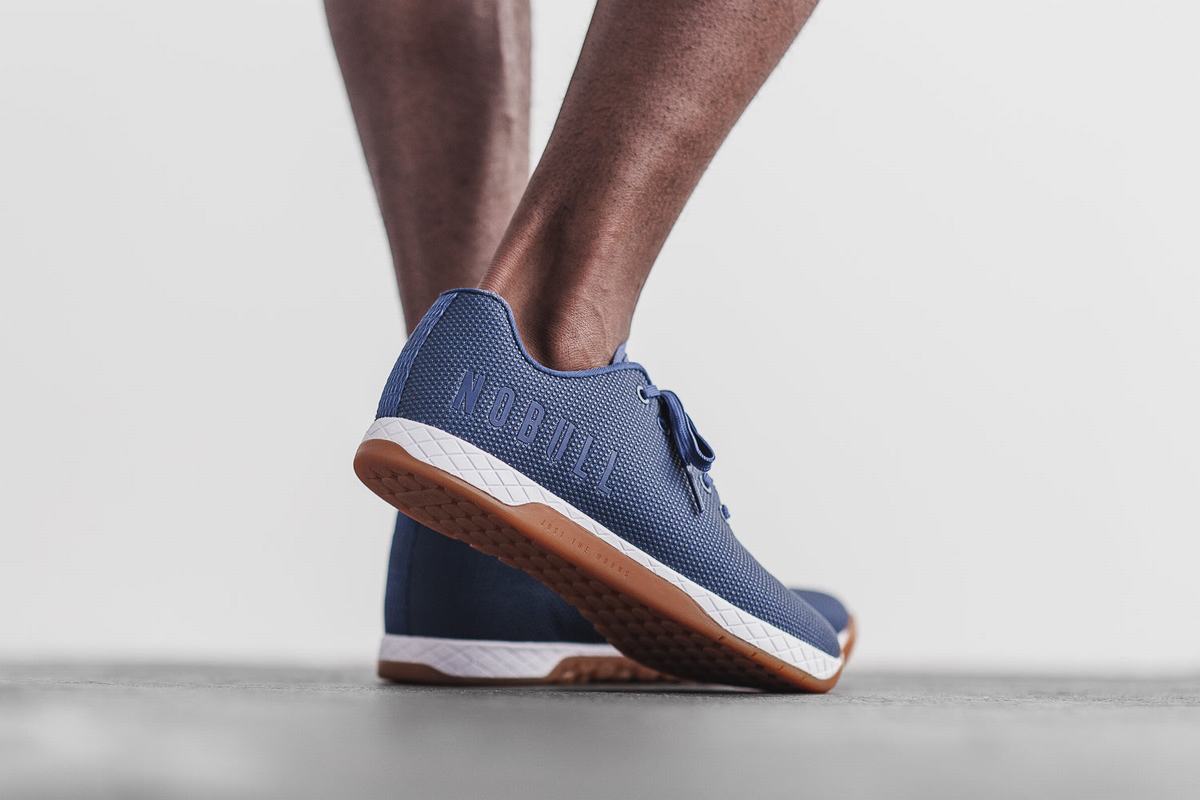 Basket Nobull Superfabric Trainer Homme Indigo Blanche | MC3160249