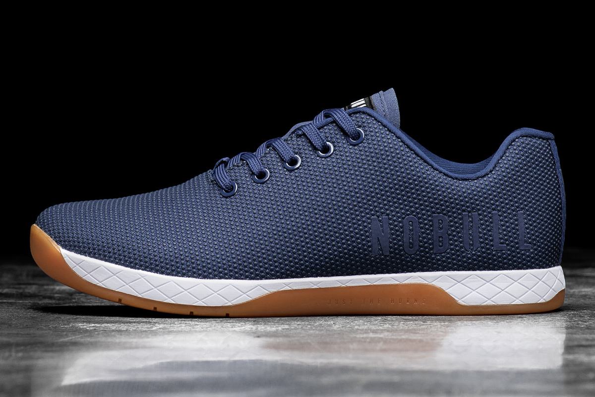 Basket Nobull Superfabric Trainer Homme Indigo Blanche | MC3160249
