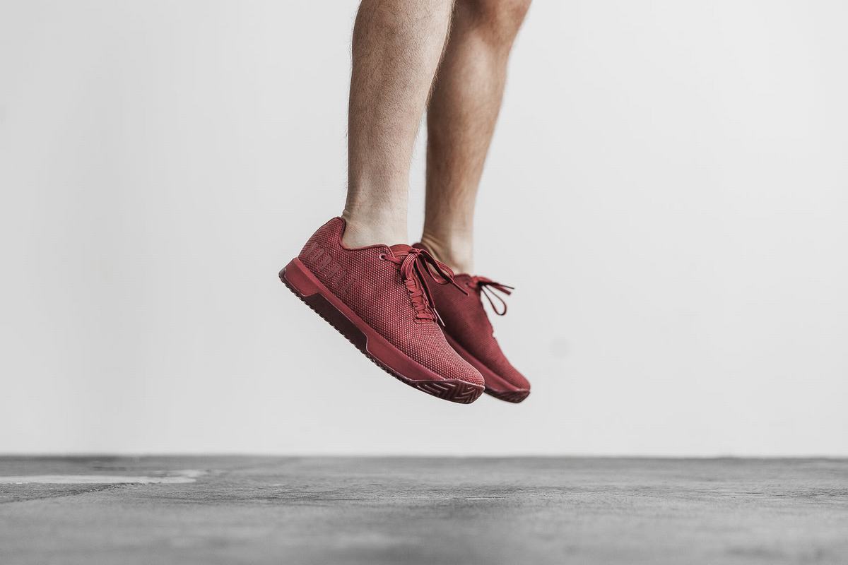 Basket Nobull Superfabric Trainer Homme Rouge Foncé | MP9351702