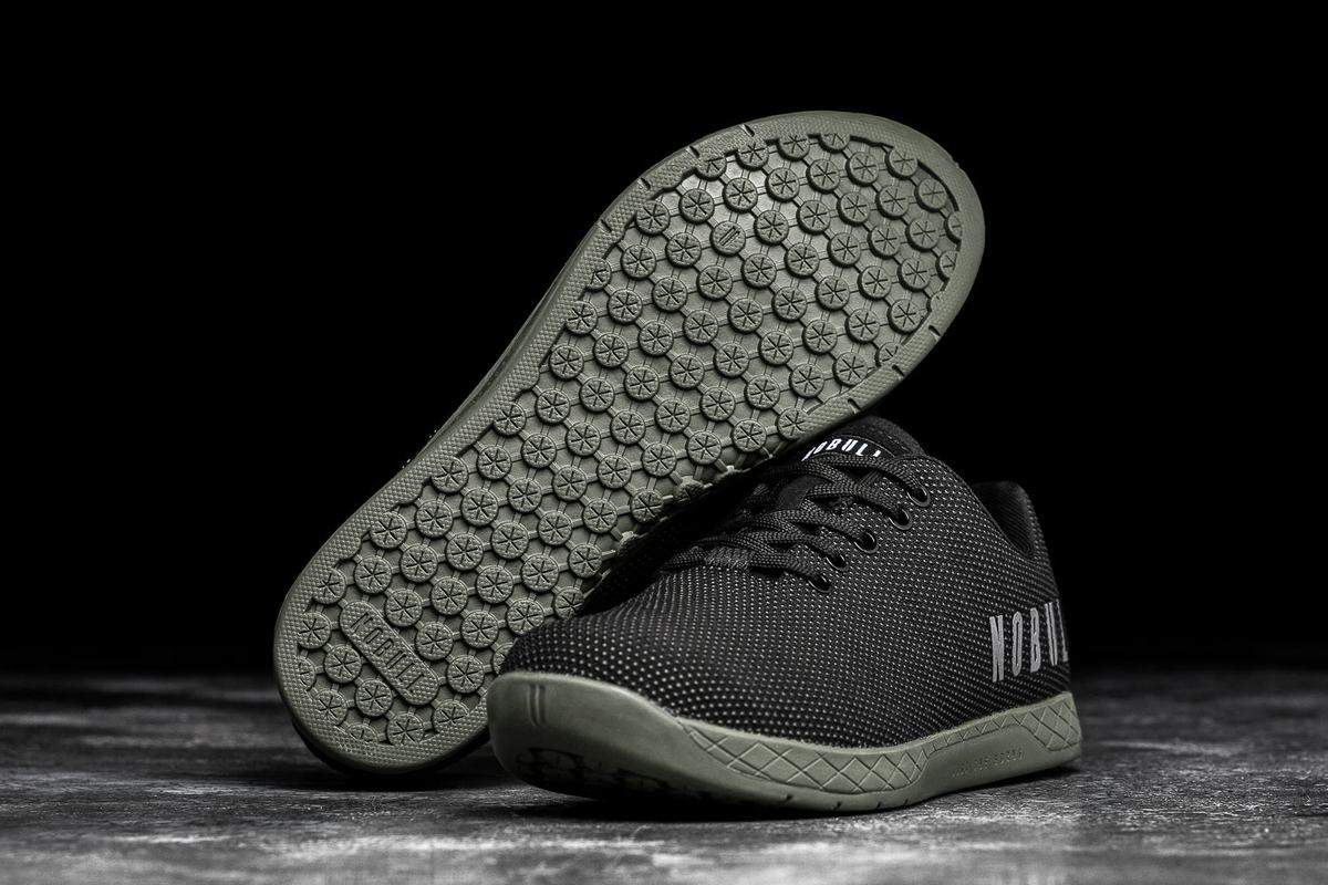 Basket Nobull Superfabric Trainer Homme Noir Vert Foncé | PN4018726