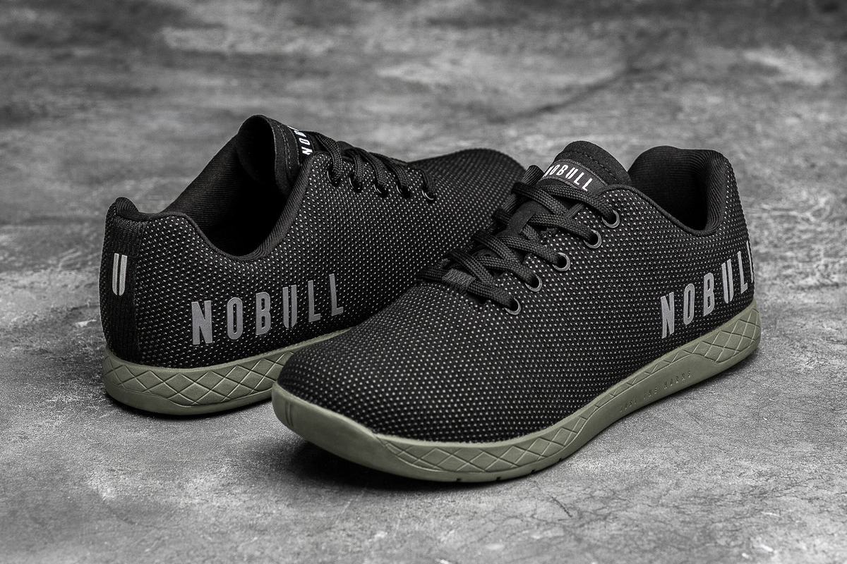 Basket Nobull Superfabric Trainer Homme Noir Vert Foncé | PN4018726