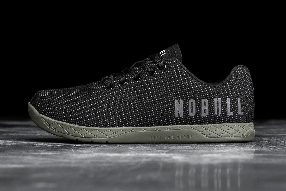 Basket Nobull Superfabric Trainer Homme Noir Vert Foncé | PN4018726