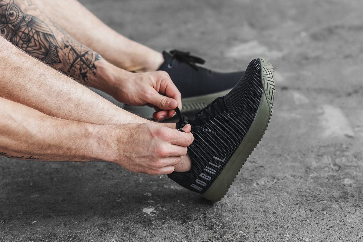 Basket Nobull Superfabric Trainer Homme Noir Vert Foncé | PV0169724