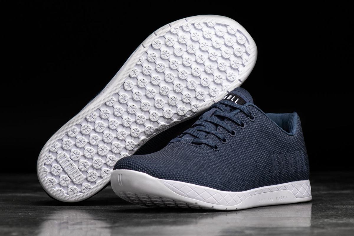 Basket Nobull Superfabric Trainer Homme Bleu Marine Blanche | QG0619752