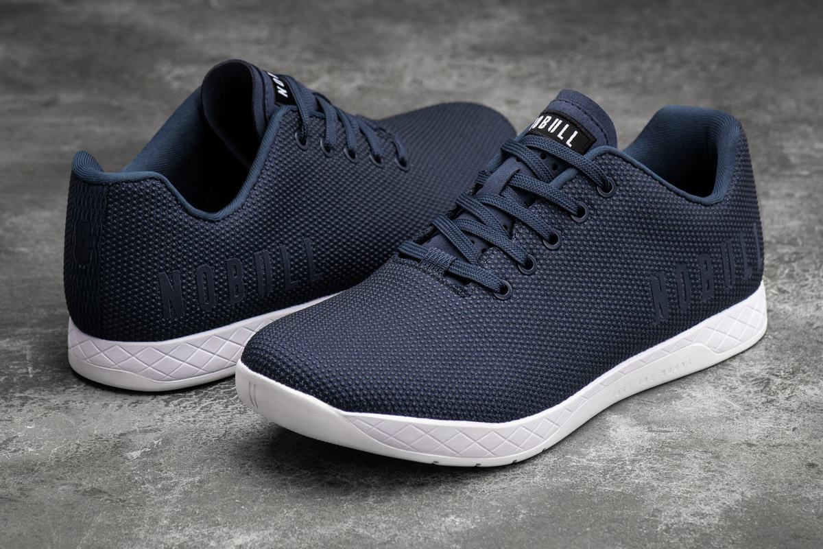 Basket Nobull Superfabric Trainer Homme Bleu Marine Blanche | QG0619752
