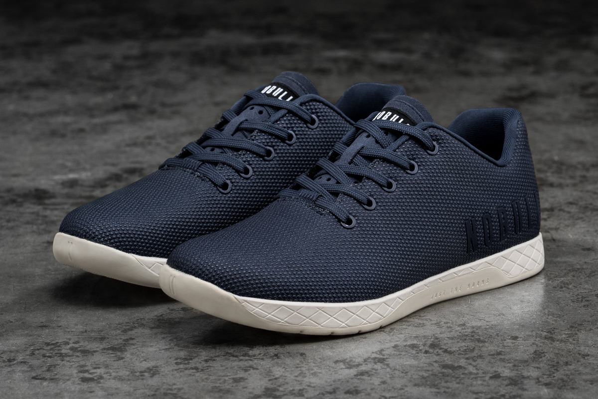 Basket Nobull Superfabric Trainer Homme Bleu Marine Blanche | RG0532617