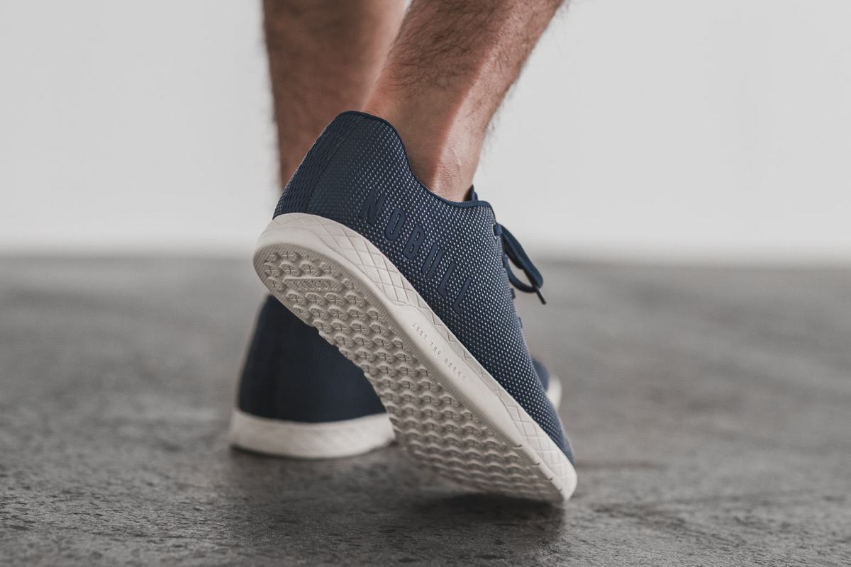 Basket Nobull Superfabric Trainer Homme Bleu Marine Blanche | RG0532617