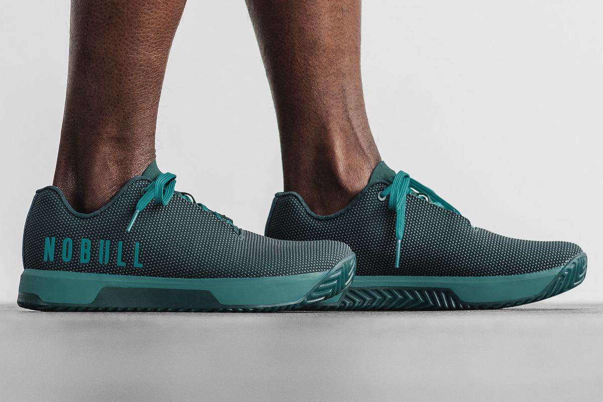 Basket Nobull Superfabric Trainer Homme Turquoise Foncé | RI1526084