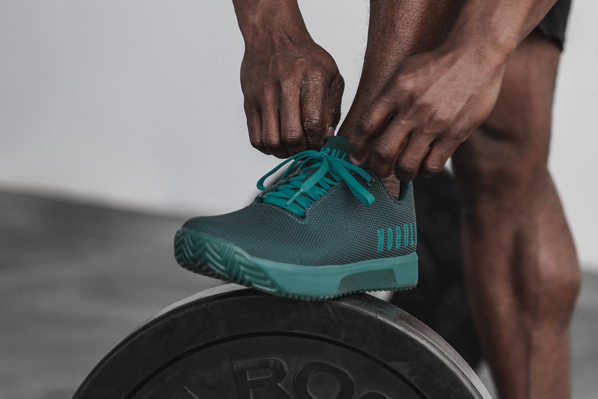 Basket Nobull Superfabric Trainer Homme Turquoise Foncé | RI1526084