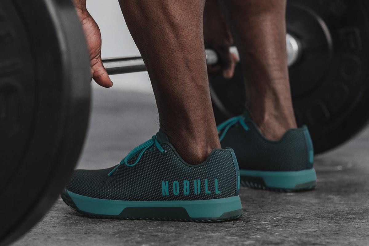 Basket Nobull Superfabric Trainer Homme Turquoise Foncé | RI1526084