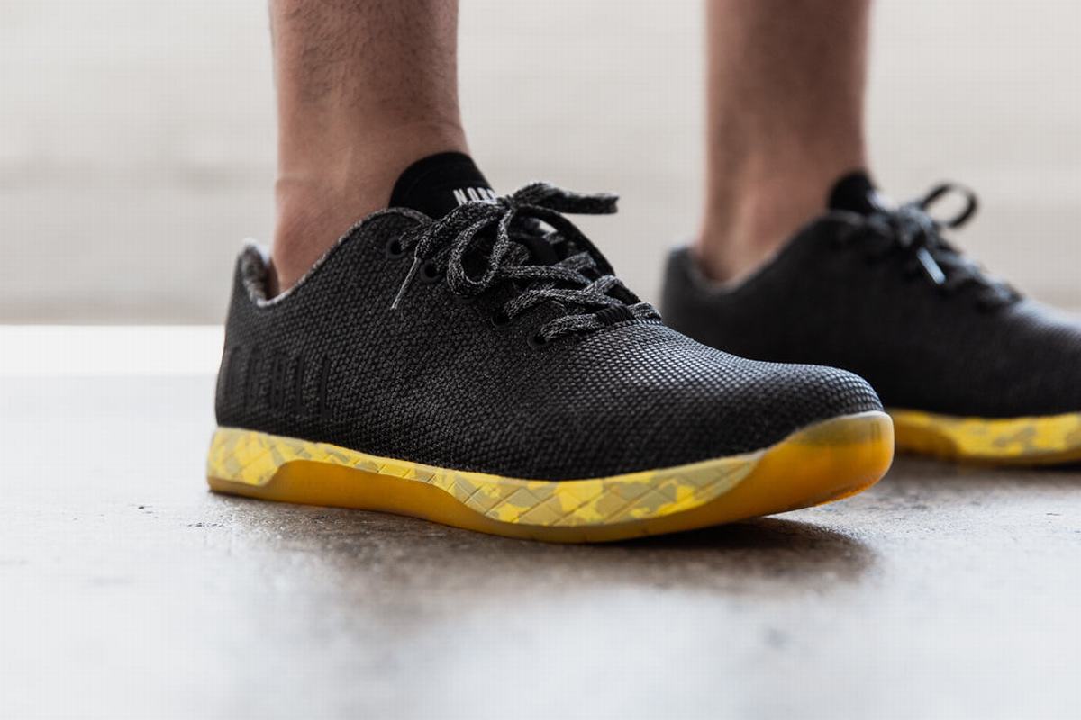 Basket Nobull Superfabric Trainer Homme Noir Jaune | TH4832150