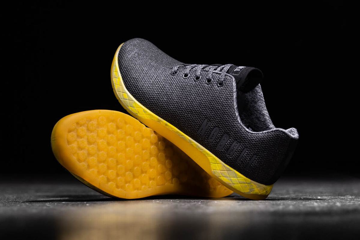 Basket Nobull Superfabric Trainer Homme Noir Jaune | TH4832150