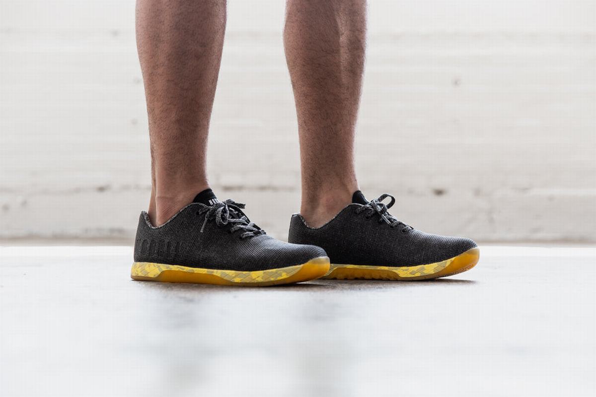 Basket Nobull Superfabric Trainer Homme Noir Jaune | TH4832150