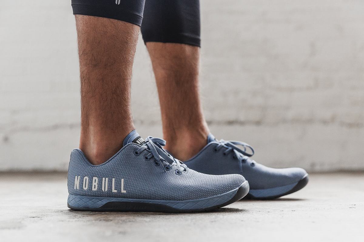 Basket Nobull Superfabric Trainer Homme Grise Bleu | YU2589130